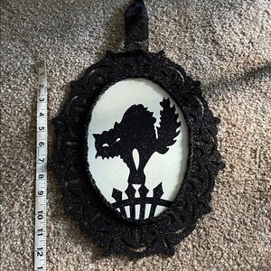 Glittered Black Cat Wall/Door Decor